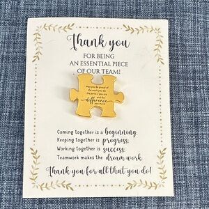 Source Unknown Gold Teamwork Brooch